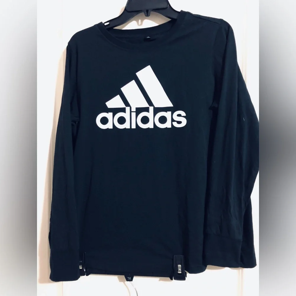 Adidas Black and White Long Sleeve Tee - Picture 2 of 9
